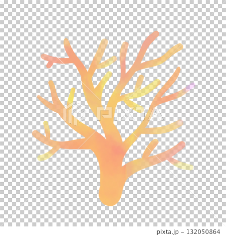 Watercolor style coral illustration 132050864