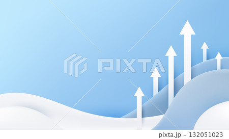 business growth and leadership concept with white arrows rising upward in paper cut style blue background symbolizing success, progress, direction, and teamwork in corporate innovation business growth and leadership concept with white arrows rising upward in paper cut style blue background symbolizing success, progress, direction, and teamwork in corporate innovation 132051023