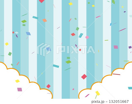 紙吹雪集中線効果線平行線背景 132051667