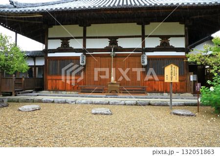 飛鳥寺　本堂と金堂礎石 132051863