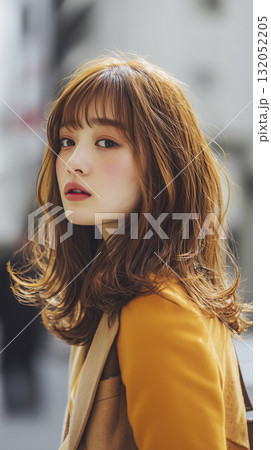 カットモデル 日本人女性 ロングヘア カットモデル 日本人女性 ロングヘア 132052205