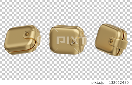 cartoon style gold wallet 3D graphic cartoon style gold wallet 3D graphic 132052480