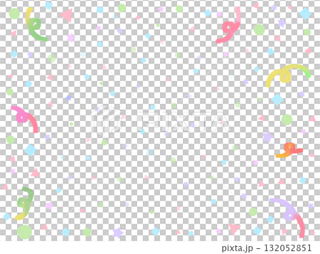 カラフルな紙吹雪の背景素材 132052851