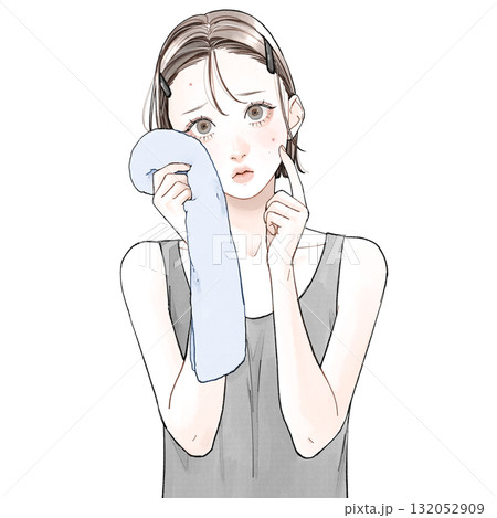ニキビが気になる女性 132052909