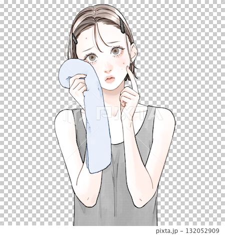 關心痤瘡的女性 關心痤瘡的女性 132052909