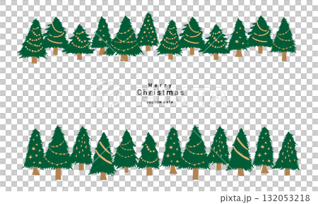 手繪聖誕樹插圖。 12 月聖誕節背景。 132053218