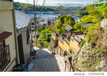《広島県》尾道・坂の街の風景 132054536