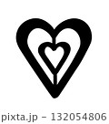 Heart clip art icon. Vector illustration of a heart. Isolated on a white background. 132054806