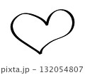 Heart icon hand drawn. Vector illustration of a doodle heart. Isolated on a white background. 132054807