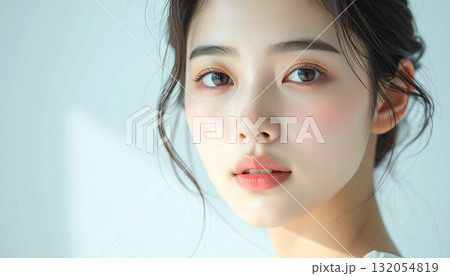 透明感のある女性　ナチュラルな美しさを表現したポートレート 132054819