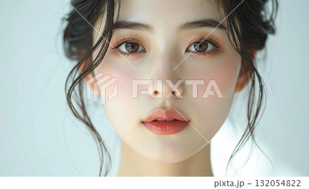 透明感のある女性　ナチュラルな美しさを表現したポートレート 132054822