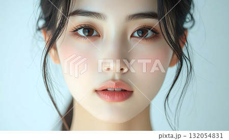 透明感のある女性　ナチュラルな美しさを表現したポートレート 132054831