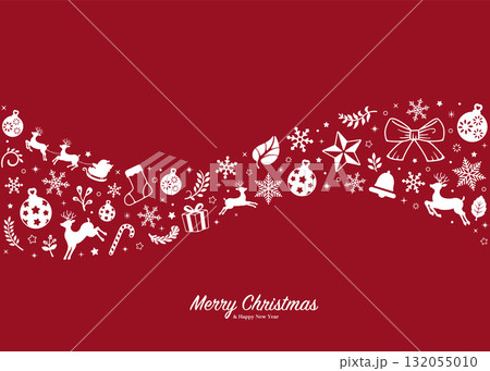 メリークリスマス・Merry Christmas 横長イラスト メリークリスマス・Merry Christmas 横長イラスト 132055010