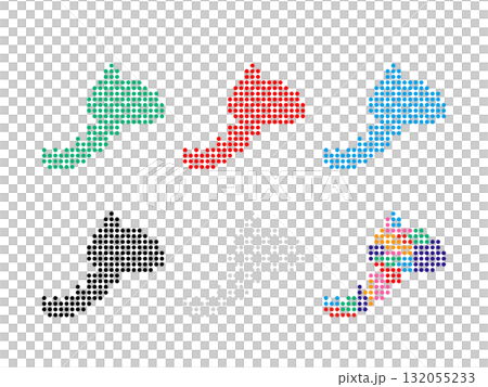 Pixel art map_Fukui prefecture_Circle dot-02 132055233