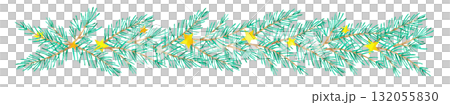 Christmas garland fir tree 132055830