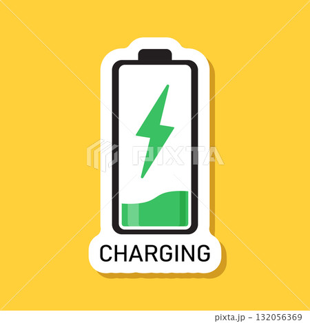 Alkaline battery sticker icon in flat style. Different size accumulator vector illustration on isolated background. Accumulator recharge sign business concept. Alkaline battery sticker icon in flat style. Different size accumulator vector illustration on isolated background. Accumulator recharge sign business concept. 132056369