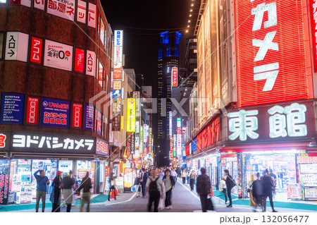 《東京都》新宿西口・ネオン輝く歓楽街 《東京都》新宿西口・ネオン輝く歓楽街 132056477