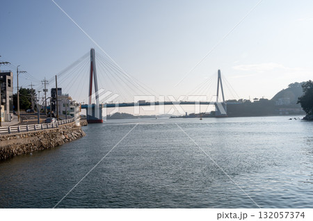 Dolsandaegyo Bridge in Yeosu, Korea Dolsandaegyo Bridge in Yeosu, Korea 132057374