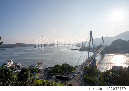 Dolsandaegyo Bridge in Yeosu, Korea 132057379