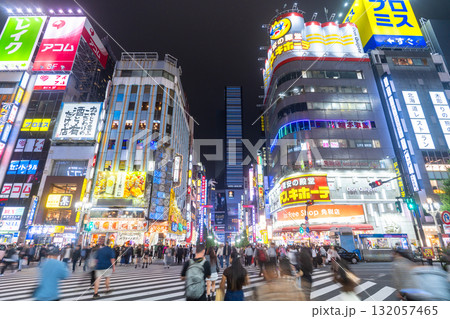 《東京都》新宿歌舞伎町・夜の歓楽街 《東京都》新宿歌舞伎町・夜の歓楽街 132057465