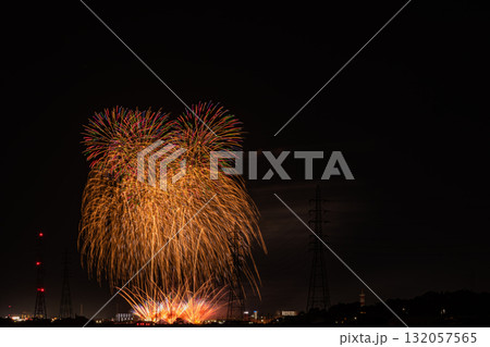 田原市の渥美半島花火大会の風景(愛知県) 132057565