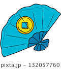 Blue chinese fan 132057760
