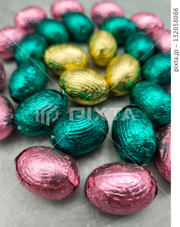 Chocolate easter eggs celebrating spring festivities in prague Chocolate easter eggs celebrating spring festivities in prague 132058086