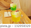 Drink melon soda ～レトロな喫茶店でメロンソーダを飲む 132058320