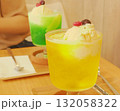 Drink melon soda ～レトロな喫茶店でメロンソーダを飲む 132058322