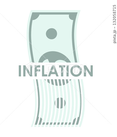 American dollar bill is cut into unnecessary paper strips by a paper shredder. Losses from high inflation and devaluation. Cartoon vector isolated on white background American dollar bill is cut into unnecessary paper strips by a paper shredder. Losses from high inflation and devaluation. Cartoon vector isolated on white background 132058715