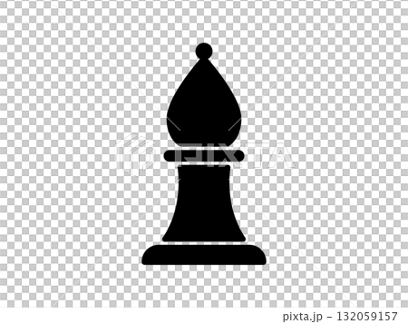 チェス駒ビショップのアイコン モノトーン チェス駒ビショップのアイコン モノトーン 132059157