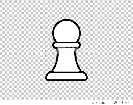 Chess piece pawn icon monochrome 132059166