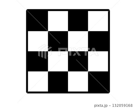 チェス盤のアイコン　モノトーン 132059168