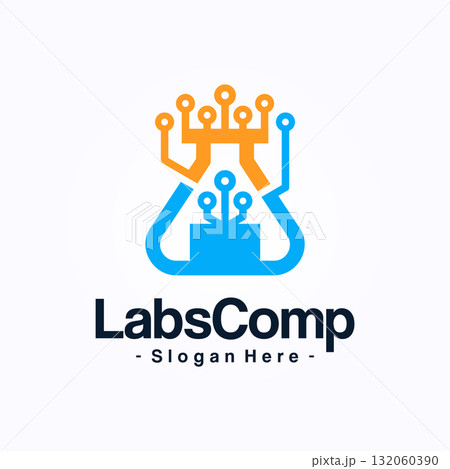 Modern tech lab icon vector. Laboratory logo design template. Modern tech lab icon vector. Laboratory logo design template. 132060390