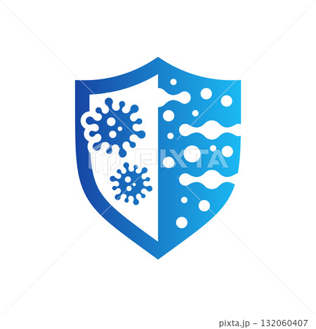 Immune system icon vector. Antibacterial logo concept. 132060407