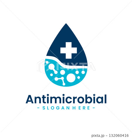Antimicrobial icon vector. Science logo concept. 132060416