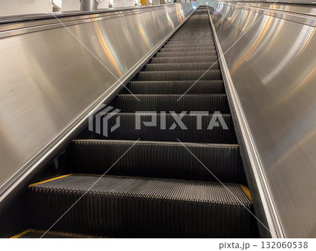 Upward View of Modern Escalator Upward View of Modern Escalator 132060538