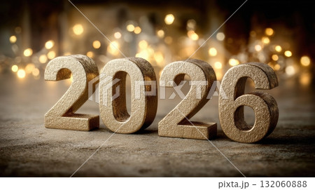 2026 arranged against a bright background 132060888