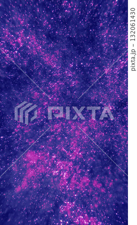 Abstract deep-space texture filled with vibrant pink and purple lights creating a galactic, glowing pattern 132061430