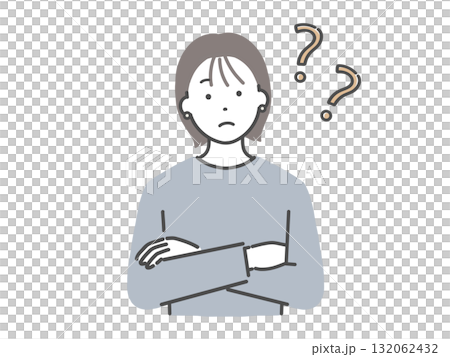 Young woman feeling doubt Young woman feeling doubt 132062432