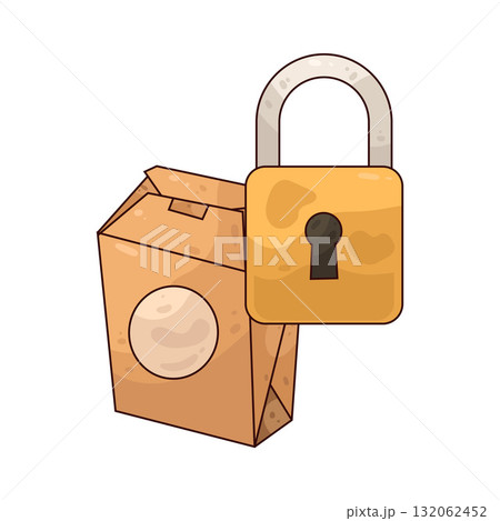 illustration of Secure Food Delivery 132062452