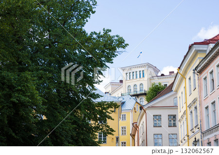 バルト三国のエストニアの首都タリン歴史地区の風景 132062567
