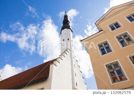 バルト三国のエストニアの首都タリン歴史地区の風景 バルト三国のエストニアの首都タリン歴史地区の風景 132062579