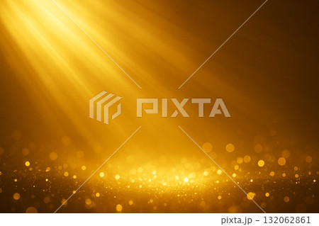 金色の光が差し込む輝く背景 132062861