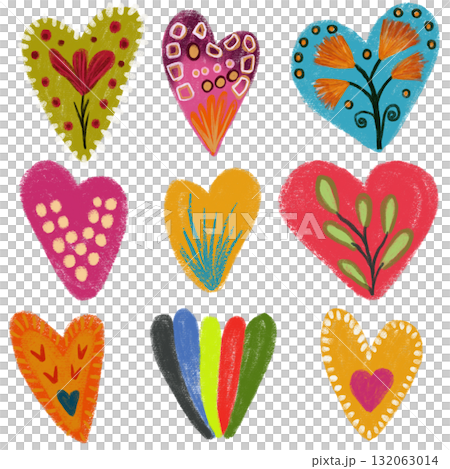 Set of Hearts . Whimsical collection. love Shapes for your design. Textured Valentine's Day signs. Hand Drawn illustration. Set of Hearts . Whimsical collection. love Shapes for your design. Textured Valentine's Day signs. Hand Drawn illustration. 132063014