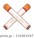 illustration of Cigarette Crossed 132063347