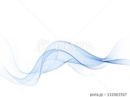 Complex wave of transparent blue smoke on a white background. Eps 10 Complex wave of transparent blue smoke on a white background. Eps 10 132063507