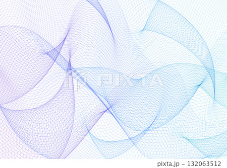 Abstract wave mesh of purple and blue colored lines on white. Eps 10 132063512