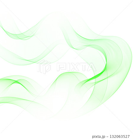 Wide transparent wavy shapes of light green color. Eps 10 Wide transparent wavy shapes of light green color. Eps 10 132063527