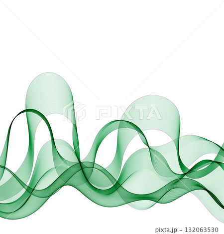 Complex green wavy abstraction on white for background. Eps 10 132063530